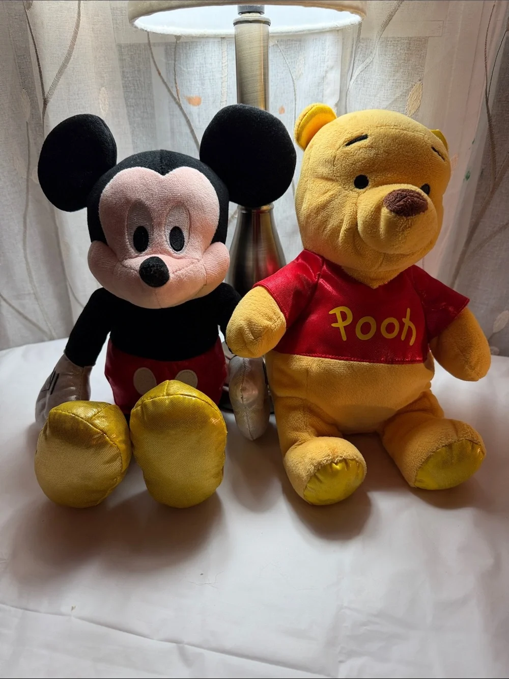 Ty Disney Sparkle Plush Set- Mickey Mouse & Winnie the Pooh Coquette Decor